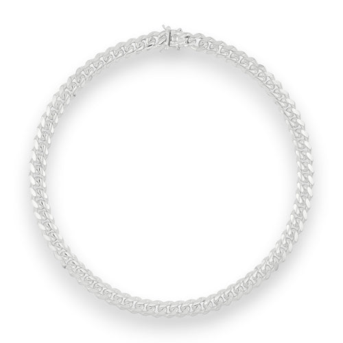 Neviera Cuban link chain necklace — Italian-made 925 sterling silver, 12,2mm width. Professional studio product photograph on a neutral white backdrop with even lighting. Neviera specializes in high-quality Italian-made 925 silver chain necklaces and bracelets.